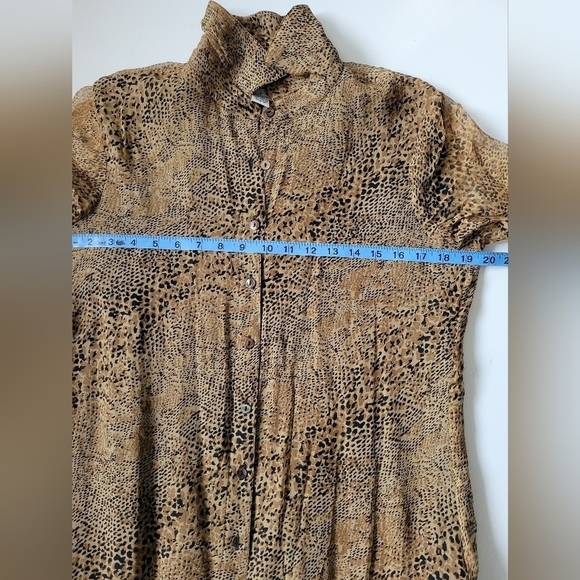 Vntg Robbie Bee Silk Animal Print Maxi Dress Size 8 - Picture 5 of 11